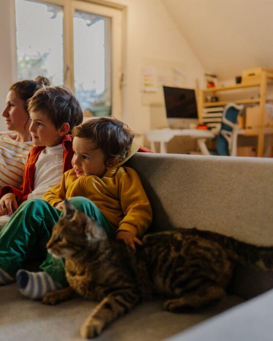 chat et enfants